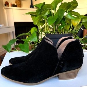 Suede Black Booties